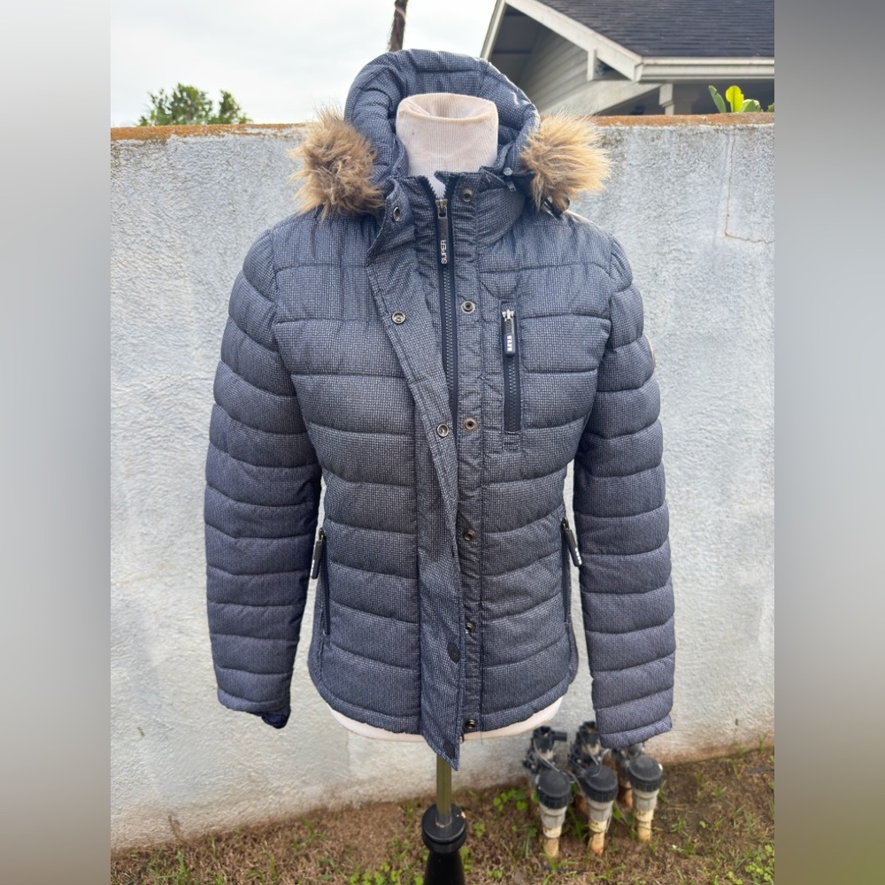 SUPERDRY •The Original Fuji Blue Hooded Jacket  Women’s EU 40 UK 12 US 8